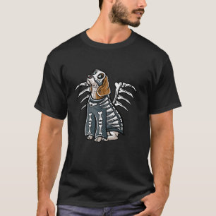 Beagle Happy Halloween Costume Skeleton Long Sleev T-Shirt