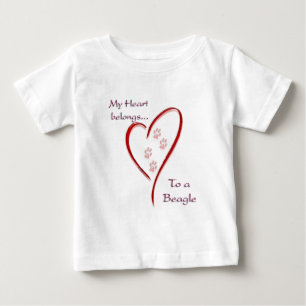 Beagle Heart Belongs Baby T-Shirt