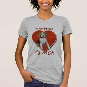 Beagle Heart Belongs To MOM - Customised T-Shirt