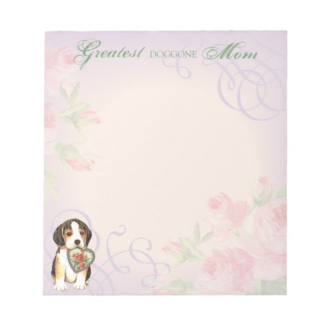 Beagle Heart Mum Notepad (Front)