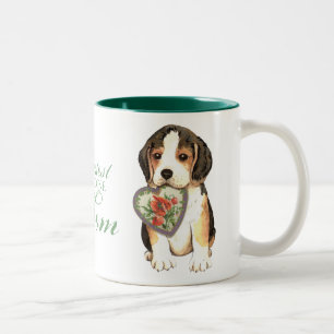 Beagle Heart Mum Two-Tone Coffee Mug