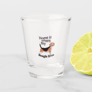 Beagle Home Shot Glass