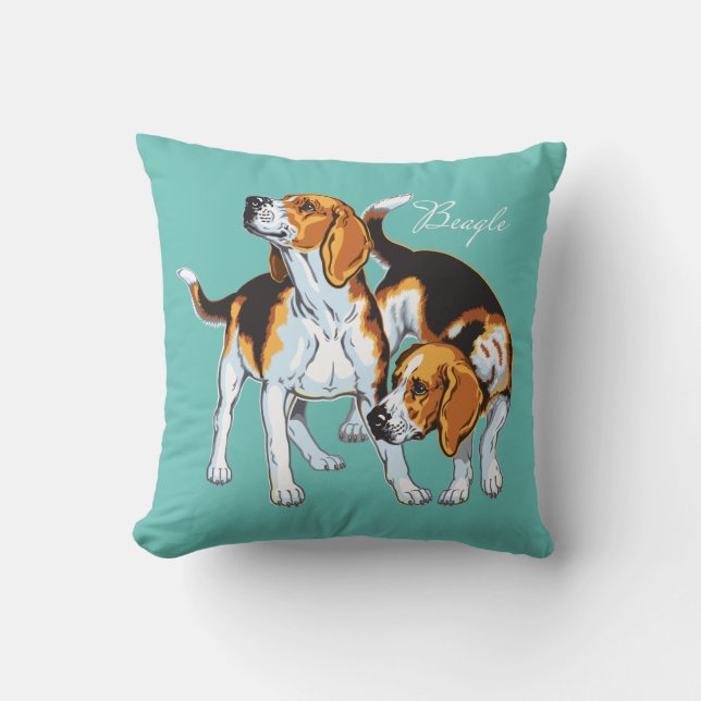 beagle hound cushion (Front)