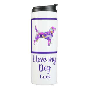 Beagle Hound Dog Cute Silhouette PPY&B  Thermal Tumbler