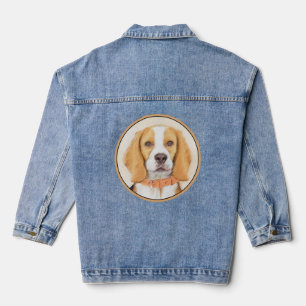 Beagle Hound Dog Painting Original Animal Art Denim Jacket
