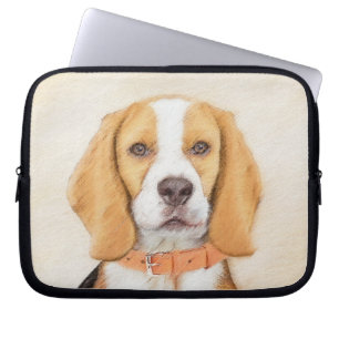 Beagle Hound Dog Painting Original Animal Art Laptop Sleeve