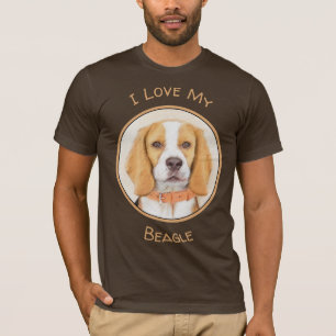 Beagle Hound Dog Painting Original Animal Art T-Shirt