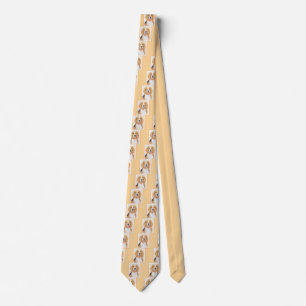 Beagle Hound Dog Painting Original Animal Art Tie
