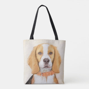 Beagle Hound Dog Painting Original Animal Art Tote Bag