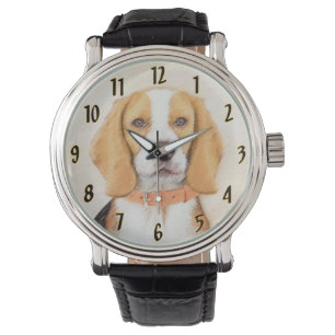 Beagle Hound Dog Painting Original Animal Art Watch