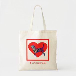 Beagle Hound Dog Red Best Dog Mom Tote Bag