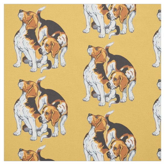 beagle hound fabric (Swatch)