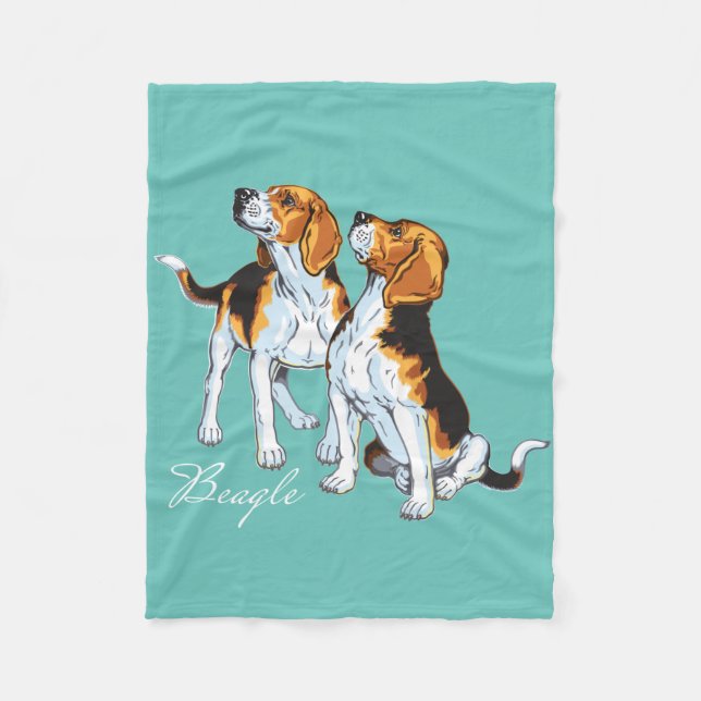 beagle hound fleece blanket (Front)