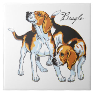 beagle hound tile