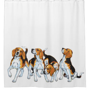 beagle hounds shower curtain