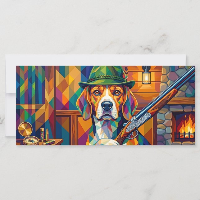 Beagle Hunter Pop Art – Modern Hunting Dog (Front)