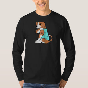 Beagle I Love Dad  Dog Raglan T-Shirt