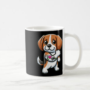 Beagle I Love Dad Funny Dog Tattoo _1 Coffee Mug