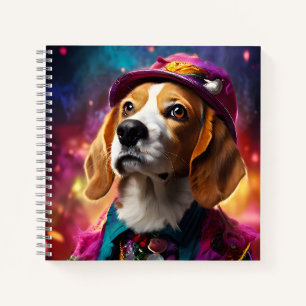  Beagle in a Pink Hat  Notebook