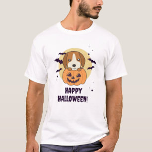 Beagle In Pumpkin Sweet Dogs Happy Halloween T-Shirt