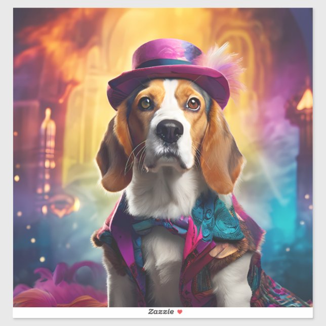  Beagle in Vibrant Costume (Sheet)