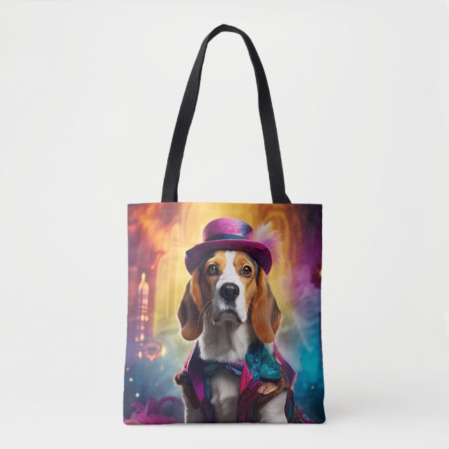  Beagle in Vibrant Costume Tote Bag (Front)