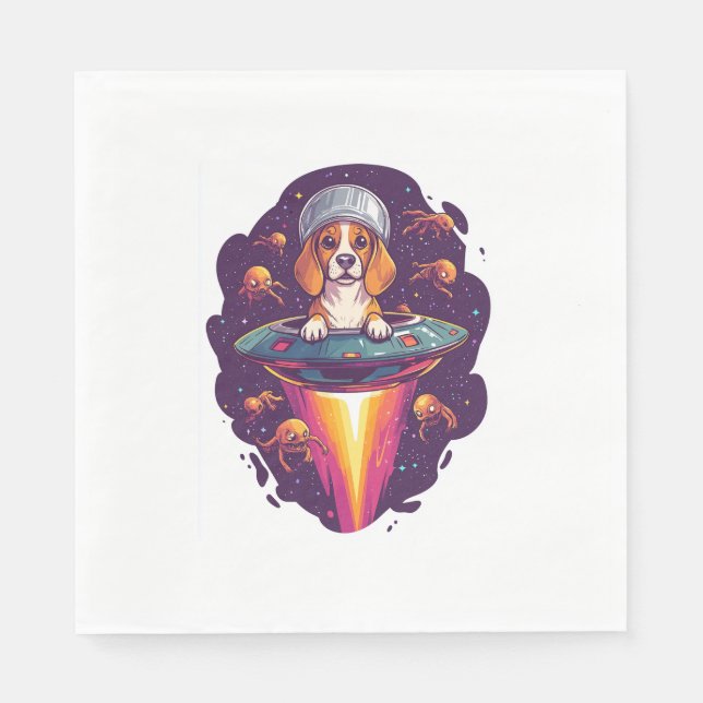 Beagle – Intergalactic Dog Encounter Napkin (Front)