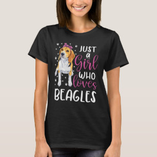 Beagle Just A Girl Who Loves Beagles Dogs Lover gi T-Shirt