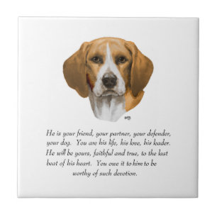 Beagle Keepsake MALE Tile