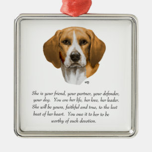 Beagle Keepsake Metal Tree Decoration