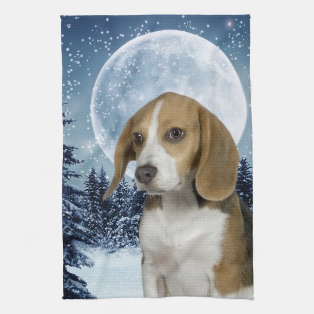 Beagle Kitchen Towel (Vertical)