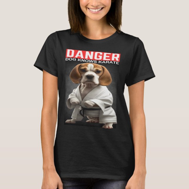 Beagle knows Karate T-Shirt (Front)