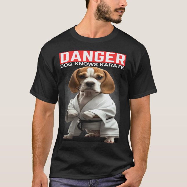 Beagle knows Karate T-Shirt (Front)