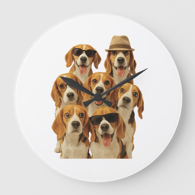 Beagle Large Clock (Front)