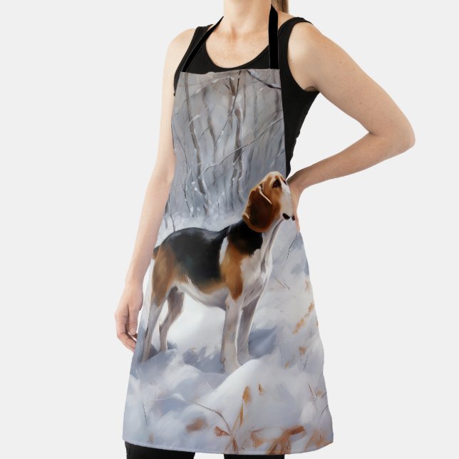 Beagle Let It Snow Christmas  Apron (Insitu)