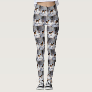 Beagle Let It Snow Christmas Leggings
