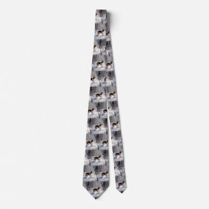 Beagle Let It Snow Christmas Tie