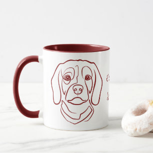 Beagle Line Art, Elegance with Attitude Mug