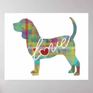 Beagle Love: A Modern Watercolor Print