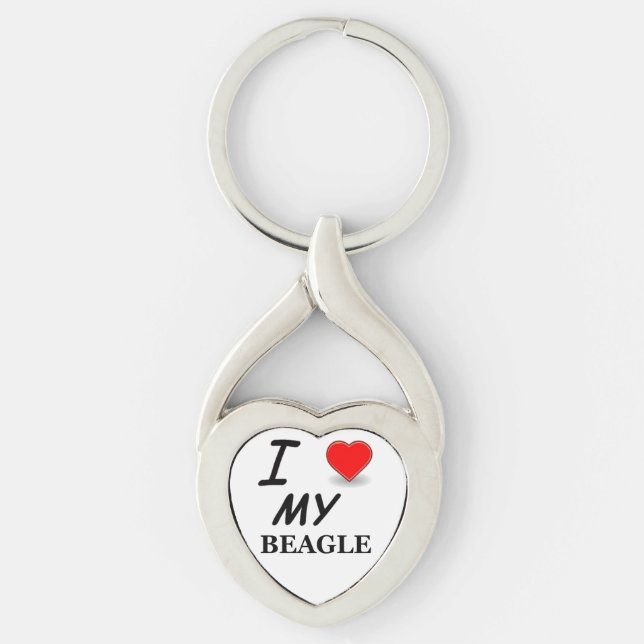 beagle love key ring (Front)