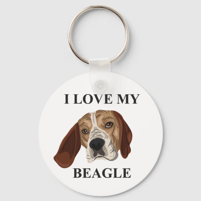 Beagle Love Key Ring (Front)