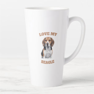 Beagle Lover Design Latte Mug