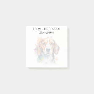 Beagle Lover Monogrammed Dog Post-it Notes