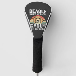 Beagle Makes Me Happy Dog Lover Golf Head Cover
