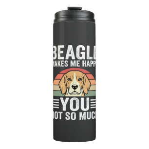 Beagle Makes Me Happy Dog Lover Thermal Tumbler