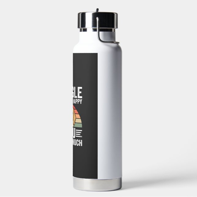 Beagle Makes Me Happy Dog Lover Water Bottle (Left)