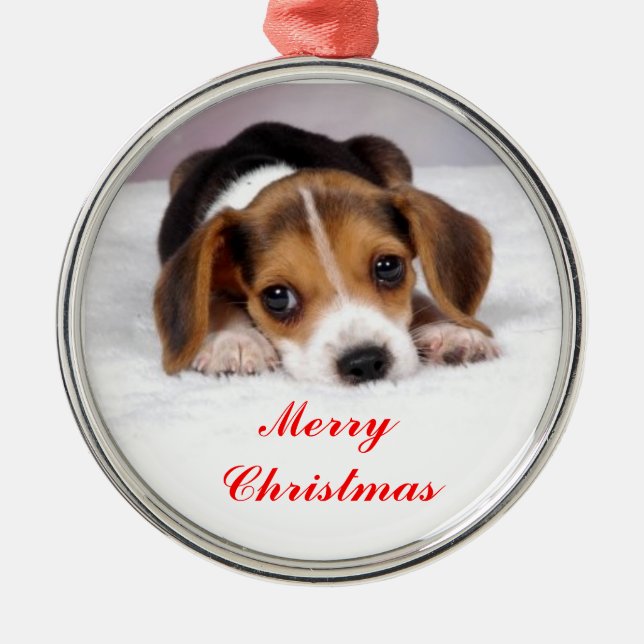 Beagle Metal Tree Decoration (Front)