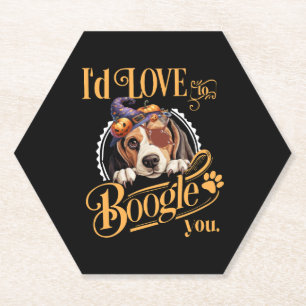 Beagle Mom Halloween Dog Lover Paper Coaster