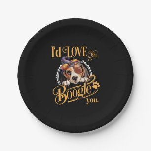 Beagle Mom Halloween Dog Lover Paper Plate