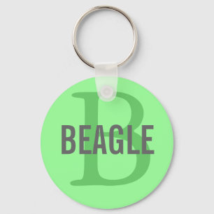 Beagle Monogram Key Ring